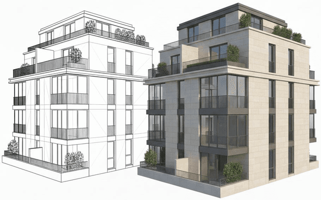 Architektur-Visualisierung Schweiz - Professionelle 3D-Visualisierung von Gebäuden und Architekturprojekten von Svitlana Krokhinova