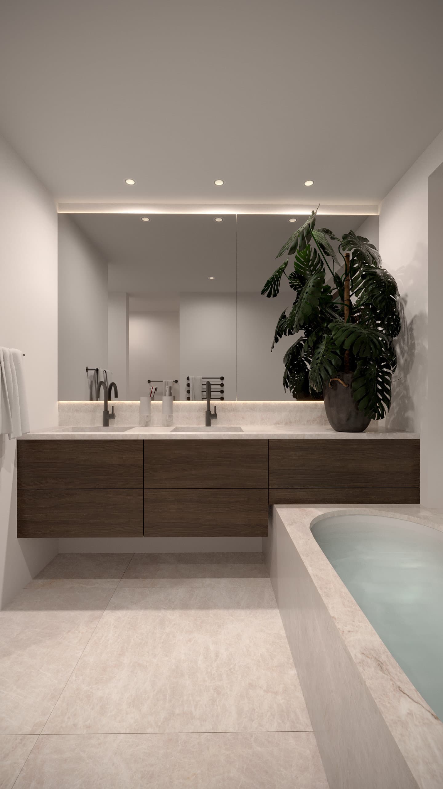 Badezimmer Innenvisualisierung