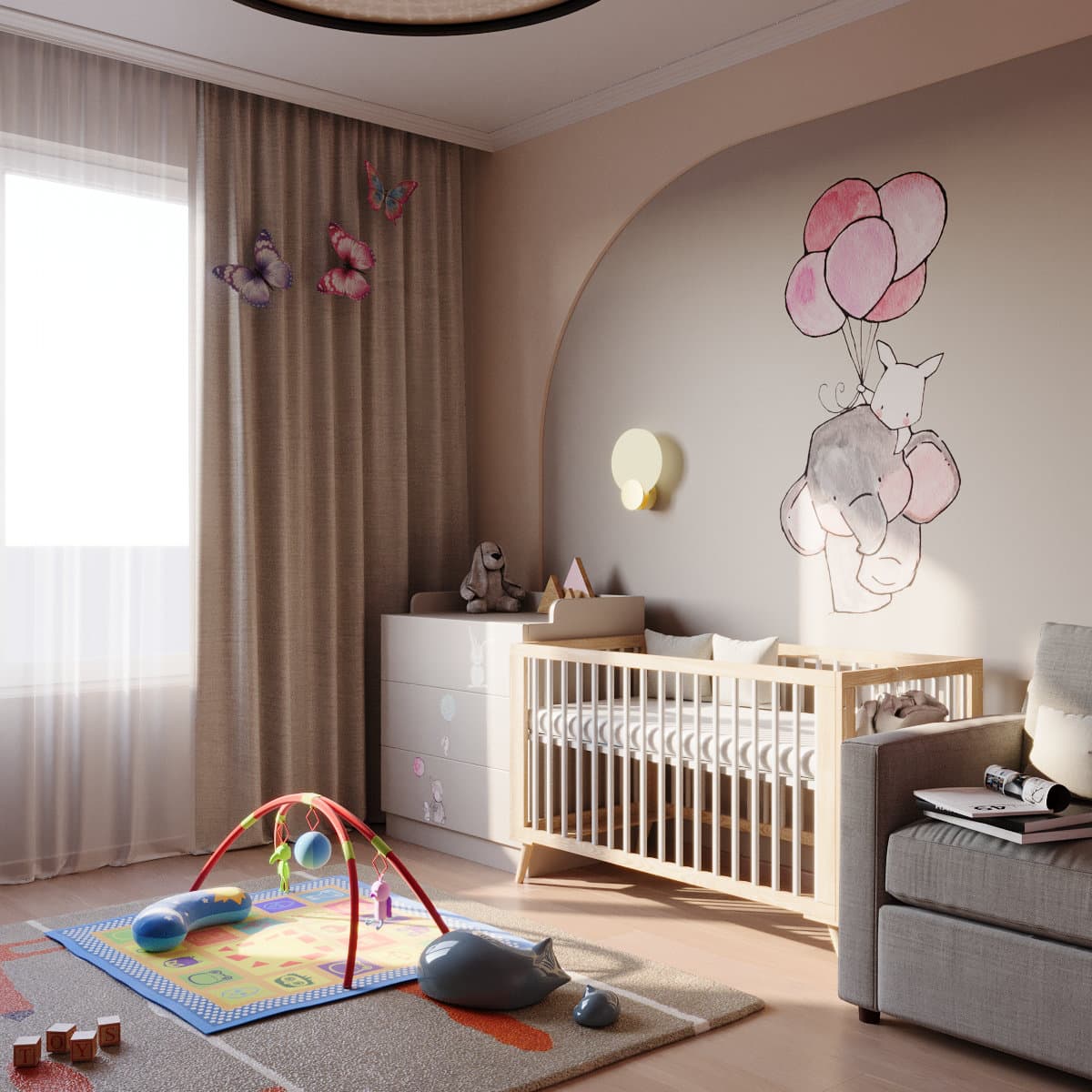 Kinderzimmer Innenvisualisierung