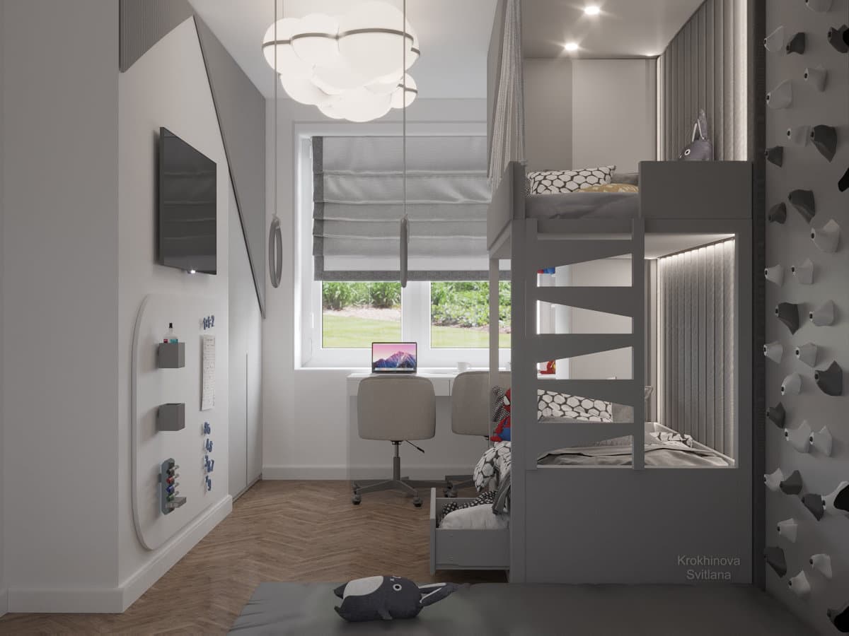 Kinderzimmer Innenvisualisierung