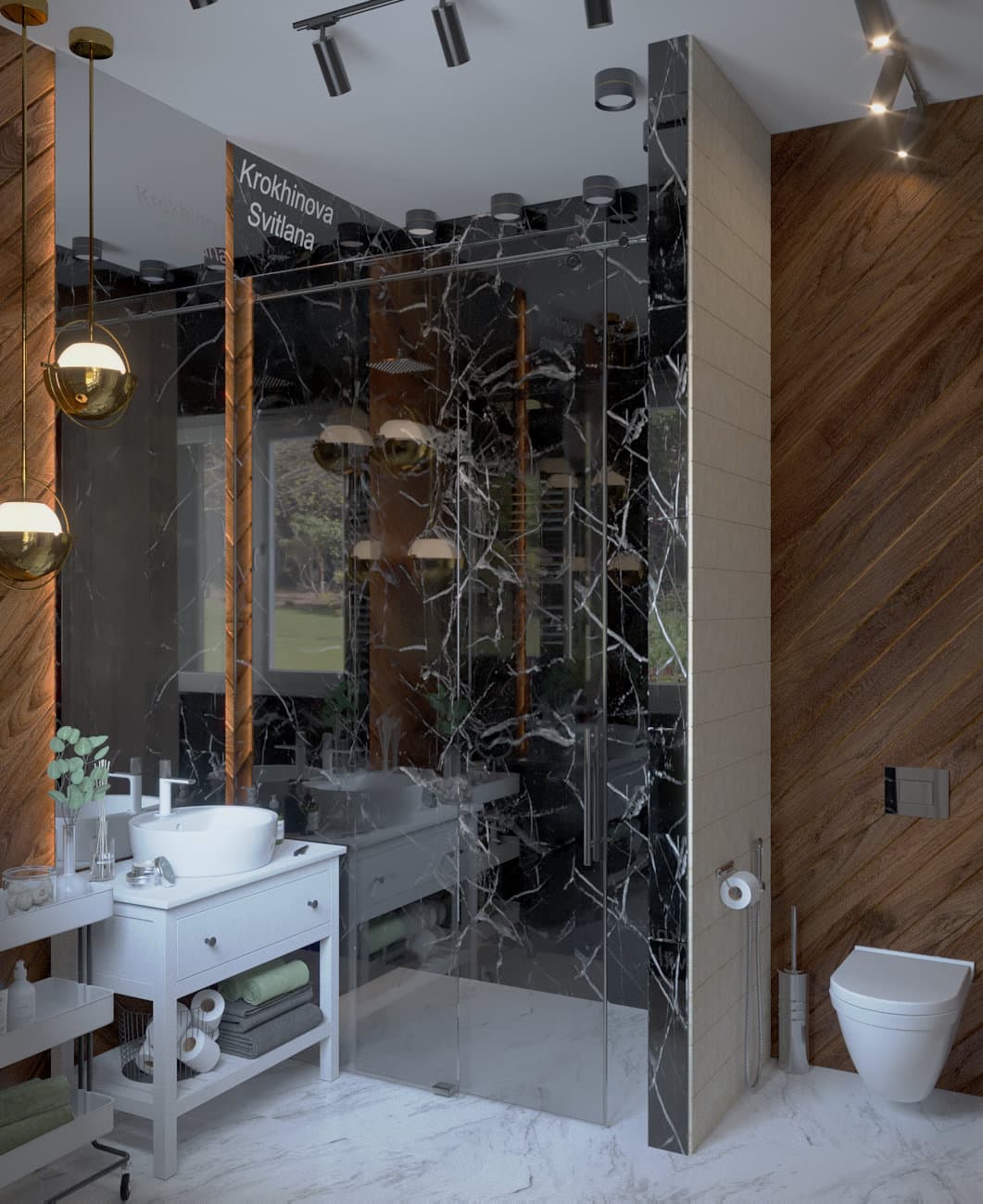 Badezimmer Innenvisualisierung