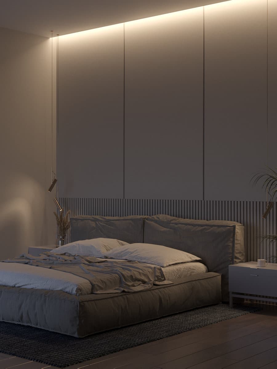 Schlafzimmer Innenvisualisierung