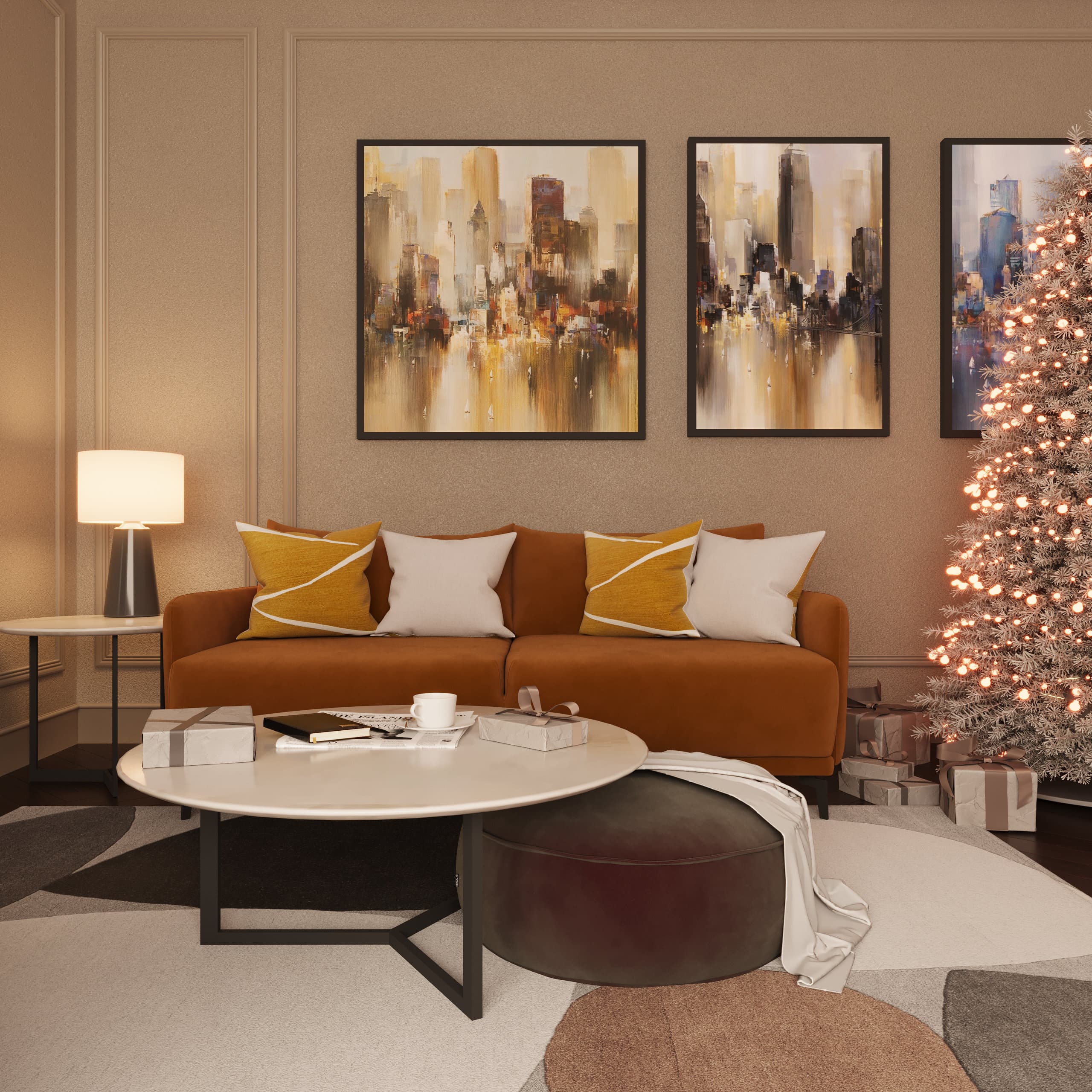 Wohnzimmer Innenvisualisierung