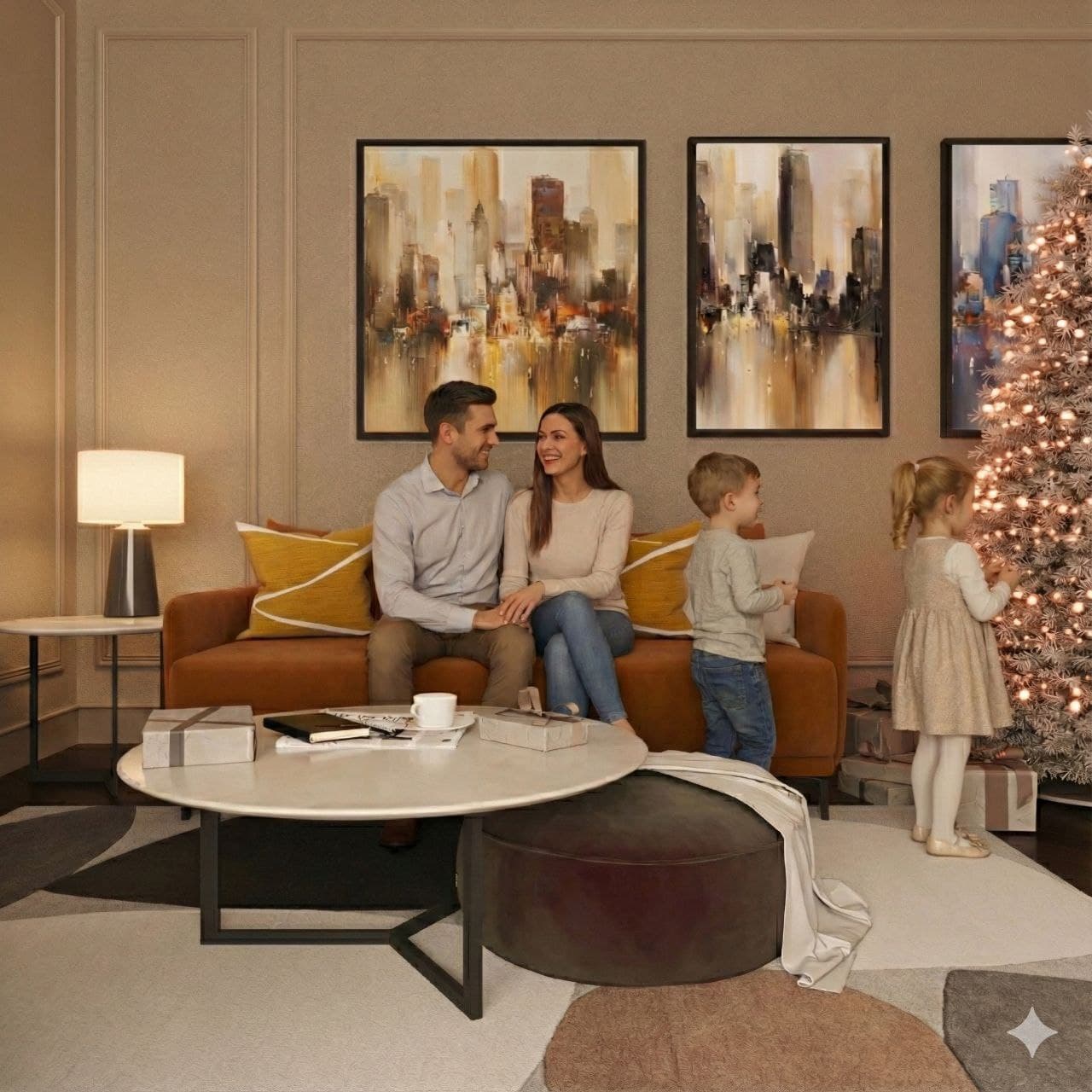 Wohnzimmer Innenvisualisierung