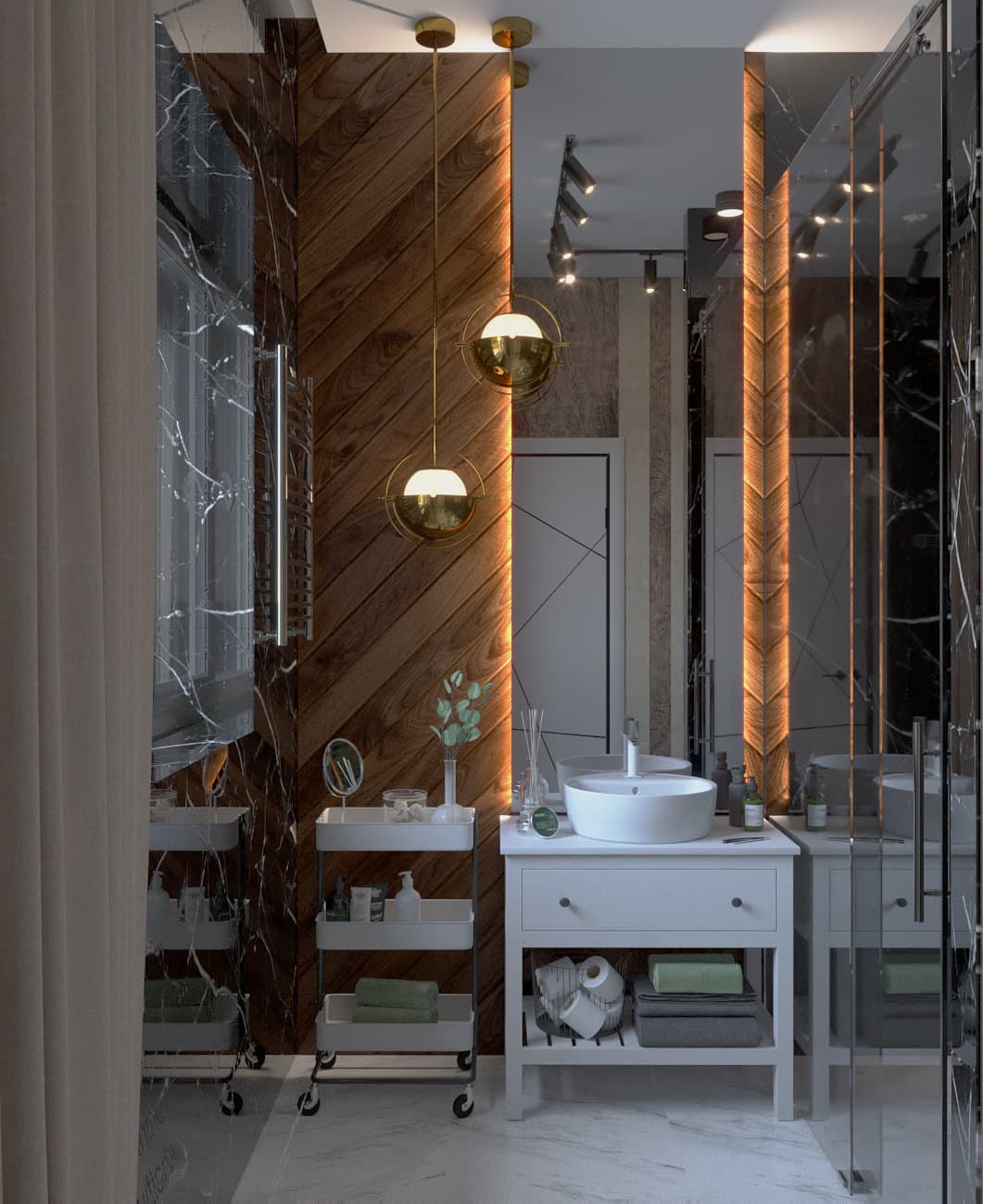 Architektur-Visualisierung: Badezimmer - Fotorealistisches Rendering