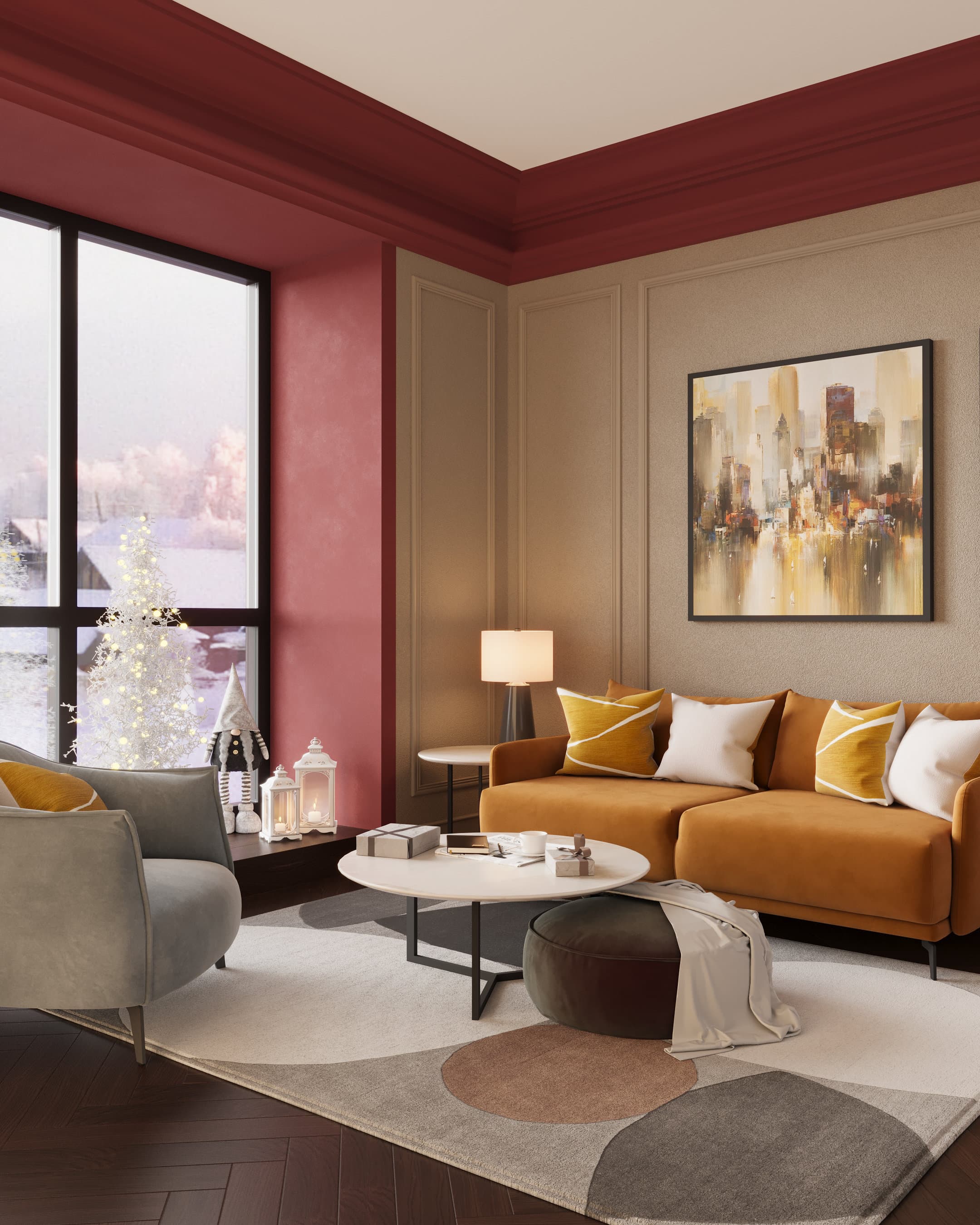 Wohnzimmer Landhaus Visualisierung